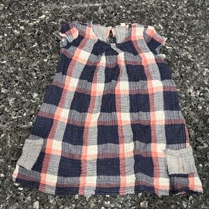 Tucker + Tate Navy and Pink Plaid Kids Casual Dress